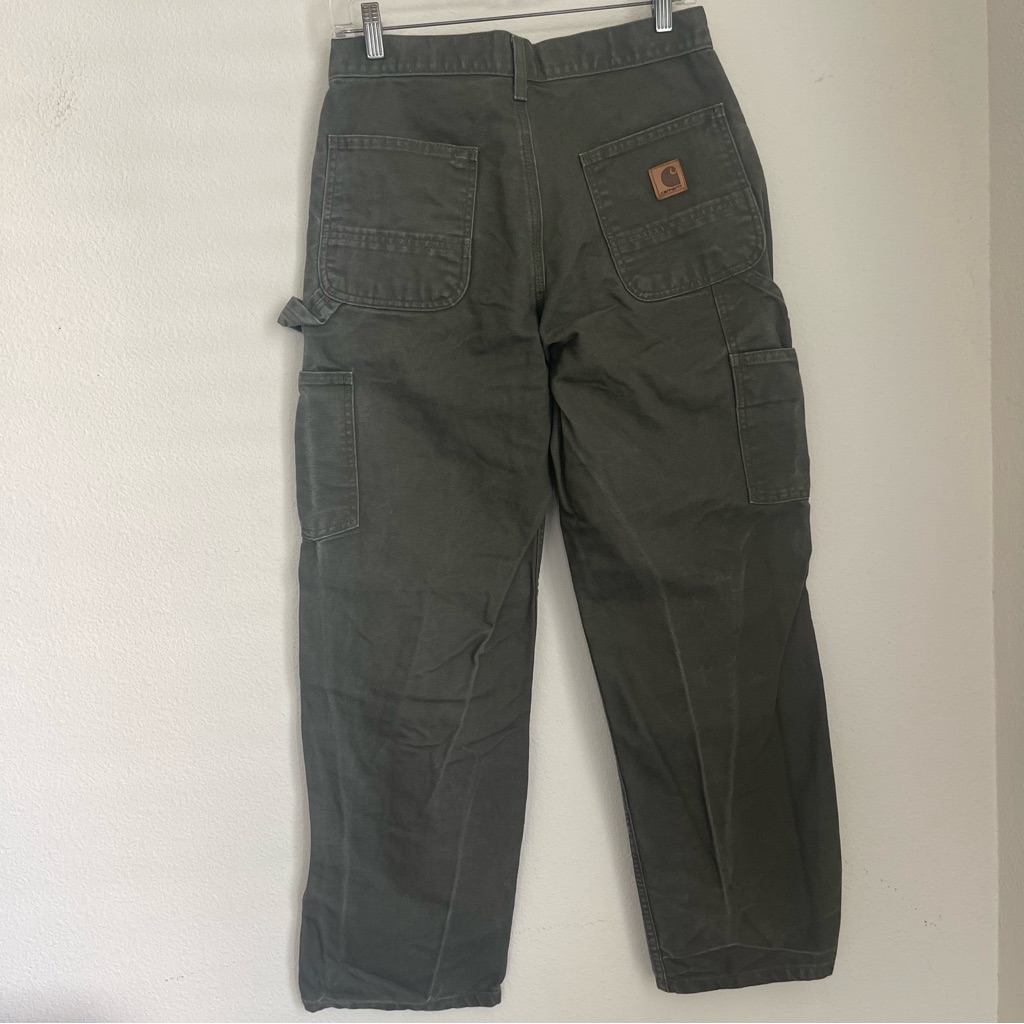 Carhartt Washed Army Green 8 Pocket Pants